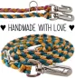 Preview: Paracord Dog Leash Tan Petrol